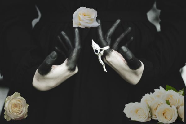 endulzamiento con rosas blancas